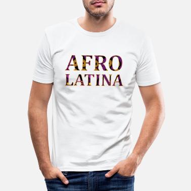 Afro Afro Latina, afrikansk mønster, afro stolthet - Slim fit T-skjorte for menn