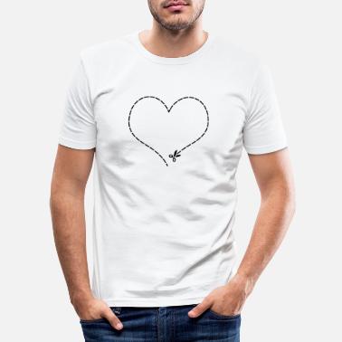 Cut Out Heart to cut out - Men&#39;s Slim Fit T-Shirt
