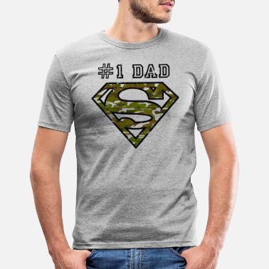 Superdad Superman Super Dad Army - Männer Slim Fit T-Shirt