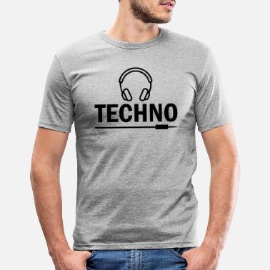 Teknomusiikki Teknomusiikkia - Miesten slim fit t-paita