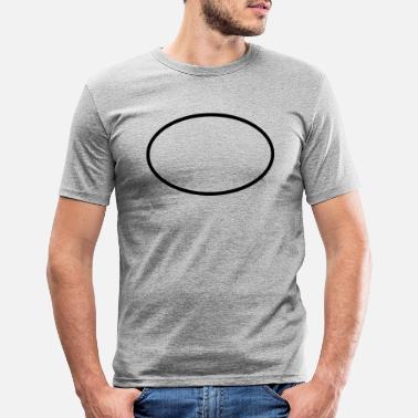 Bredt Ikonellips bredt - Slim fit T-skjorte for menn