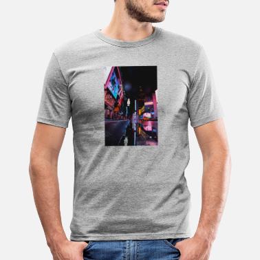 City Of Champions City Street at night - Men&#39;s Slim Fit T-Shirt