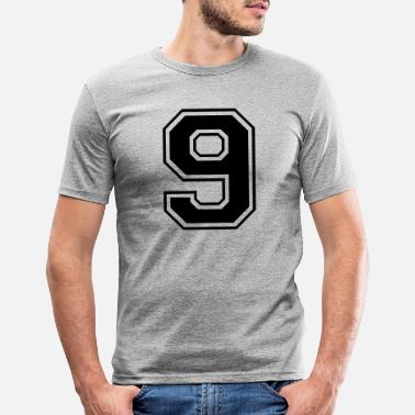 Liczba Liczba Liczba 9, dziewięć, liczba, liczba - Obcisła koszulka męska