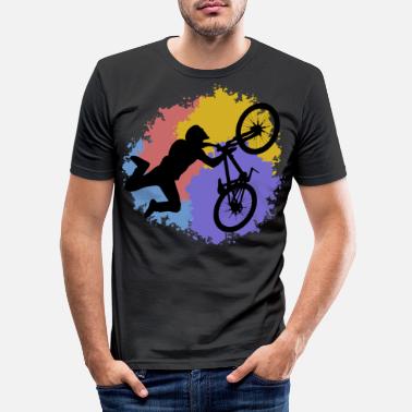 Urheilupyörä Urheilupyörä siluettipyörällä - Miesten slim fit t-paita