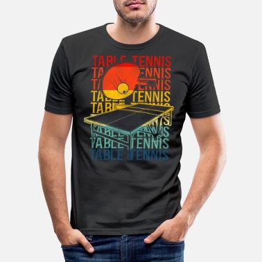 Table Tennis Ping Pong Table Tennis Retro - Männer Slim Fit T-Shirt