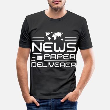 Magasin Avisleveringsyrke, som leverer magasiner - Slim fit T-skjorte for menn