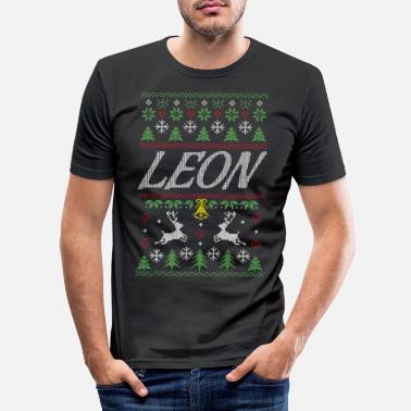 Śnieżynka Ugly Christmas Leon Przedstawiam Boże Narodzenie chłopca - Obcisła koszulka męska