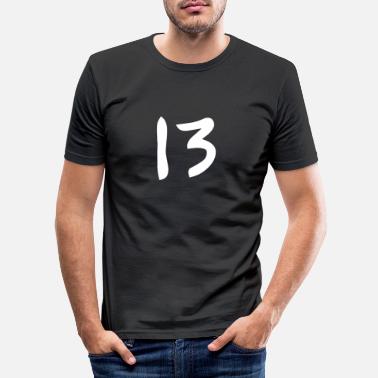 Kolmetoista 13 (Kolmetoista, kolmetoista) - Miesten slim fit t-paita