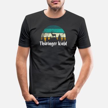 Thüringer Wald Baum Bäume Nadelbaum Thüringer Wald Geschenk - Männer Slim Fit T-Shirt