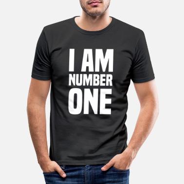 Nummer Één Ik ben nummer één Ik ben het nummer één geschenk - Mannen slim fit T-shirt