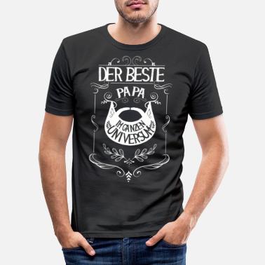 Typografie Der beste Papa im ganzen Universum - Männer Slim Fit T-Shirt