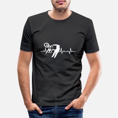 Bicyclette Heartbeat Bicyclette Bicycle Heart Rate - Männer Slim Fit T-Shirt