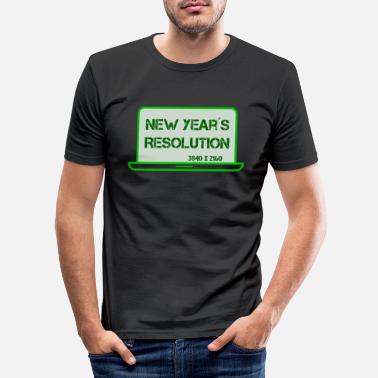 Bildschirm New Year&#39;s resolution - The big plan - Männer Slim Fit T-Shirt