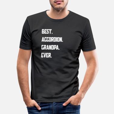 Großvati trekkspill - Slim fit T-skjorte for menn