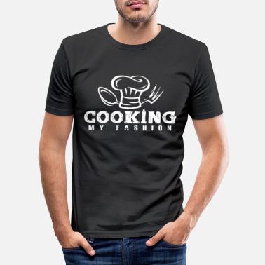 Kochlöffel Kochen Kochmütze Koch Kochlöffel Gabel Geschenk - Männer Slim Fit T-Shirt