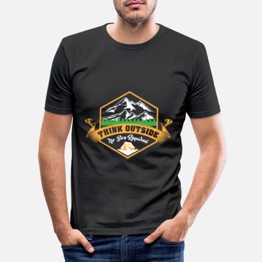 Bezdroża Poza myśleniem przygoda camping bezdroża prezent - Obcisła koszulka męska