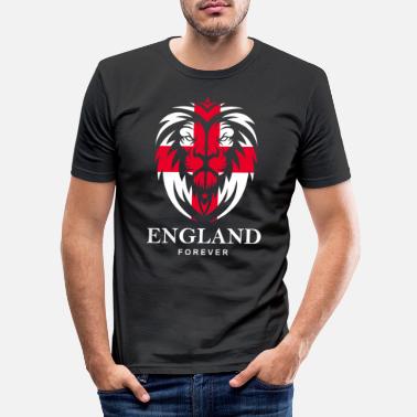 England ENGLAND LIONHEAD WITH ST. GEORGE CROSS - Men&#39;s Slim Fit T-Shirt