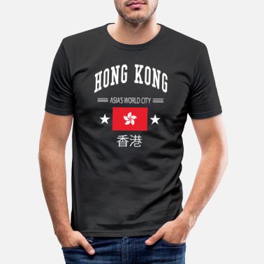 Herb Hongkong - Obcisła koszulka męska