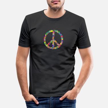 Fredens Tegn fredens tegn - Slim fit T-skjorte for menn