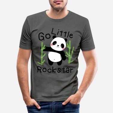 Kiljukaula Go Little Sweet Panda Lasten design-koulu - Miesten slim fit t-paita
