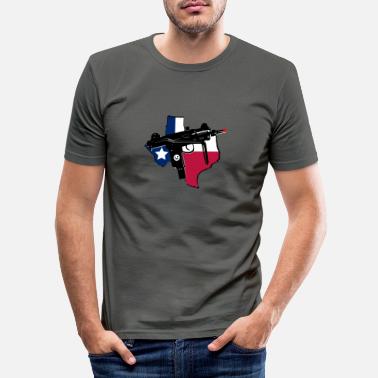 Stencil Legetøj Gun Stencil Style - I Texas kan du! n°2 - Slim fit T-shirt mænd
