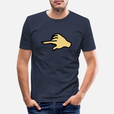 Pekefinger Pekefinger - Slim fit T-skjorte for menn