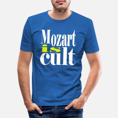 Salzburg Wolfgang Amadeus Mozart kultti - Miesten slim fit t-paita