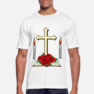 Ołtarz Pogrzeb Śmierci Poza Okultystycznym Krzyżem Ołtarz Bóg - Sportowa koszulka męska