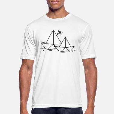 Østersjøen papirbåt hjerte papirbåt 2 papirbåter par - Sport T-skjorte for menn
