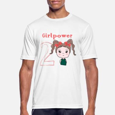 Zweiter Mädchen Girlpower - 2. Geburtstag - Männer Sport T-Shirt