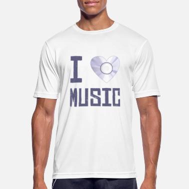 Disco JEG ELSKER MUSIKK - Musikk er svaret - Musikk er livet - Sport T-skjorte for menn