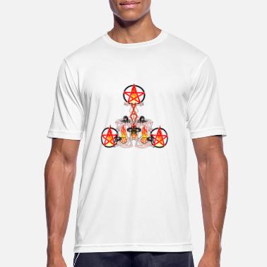 Voodoonukke Satanismi Pentagramma Alastomat noidat - Miesten urheilu t-paita