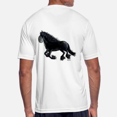 Friese Svart Frieser - Frieser Hest - Sport T-skjorte for menn