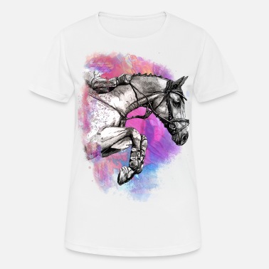 Horse HORSE jumping over obstacles with horseTSHIRT - Women&#39;s Sport T-Shirt