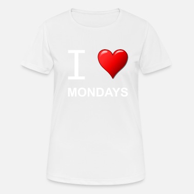 Mandag Jeg elsker MONDAYS hvit - Sport T-skjorte for kvinner