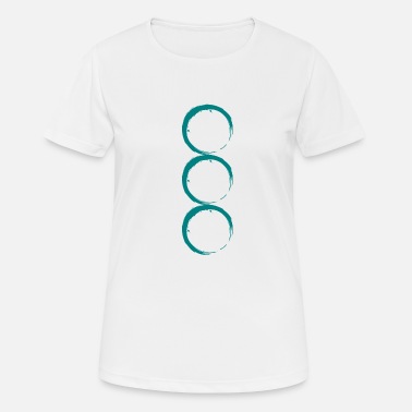 Okrągłe Trzy okrągłe okrągłe kształty nowość - Sportowa koszulka damska