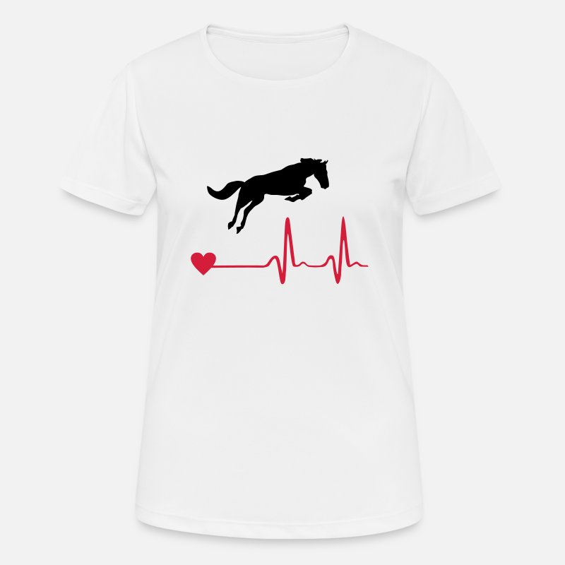 cortar a tajos Gruñón Extranjero Caballo - Horse and heartbeat' Camiseta deportiva mujer | Spreadshirt