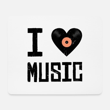 Vinyl Jag älskar musik - Musik är svaret - Musik är livet - Musmatta