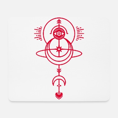 Häxa Röd magisk symbol - Musmatta