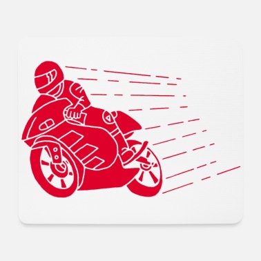Hjul röd motorcyklist - Musmatta