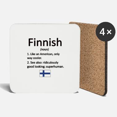 Geboren In Stolzer Finne Finnland Flagge Finnische Wurzeln - Untersetzer