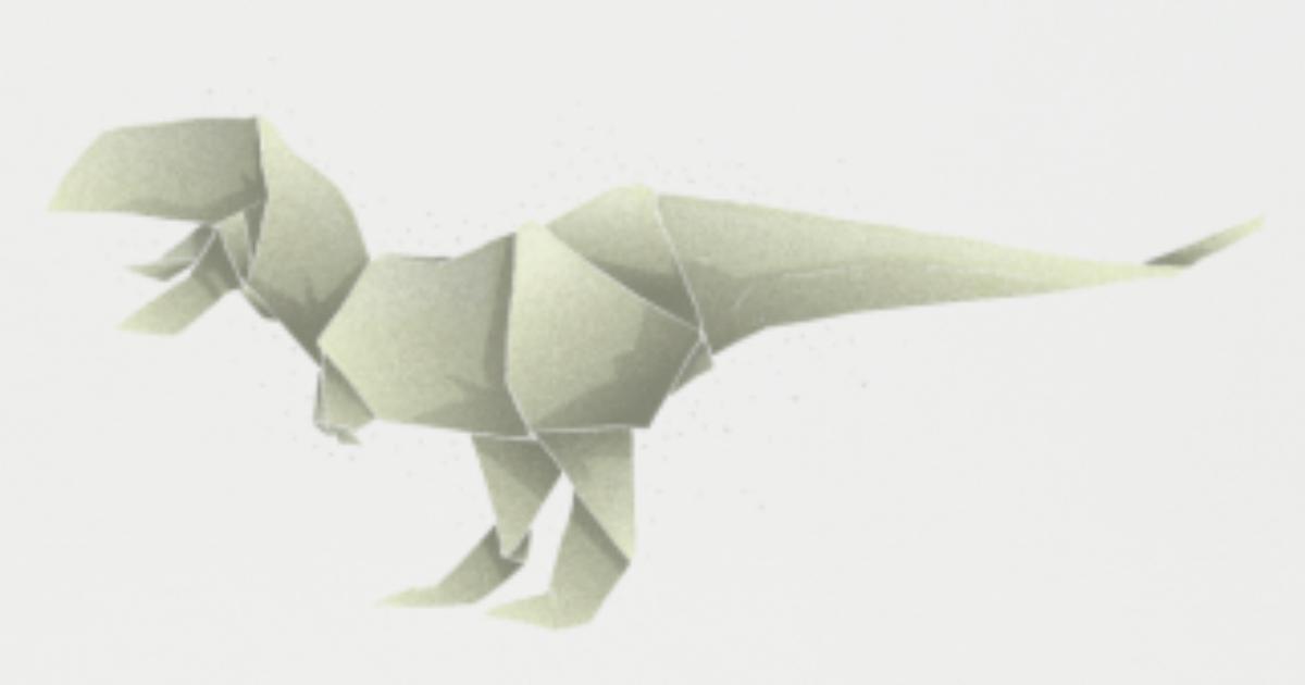 Origami Rex Dino Dinosaurio Papel Plegable Animal' Posavasos | Spreadshirt