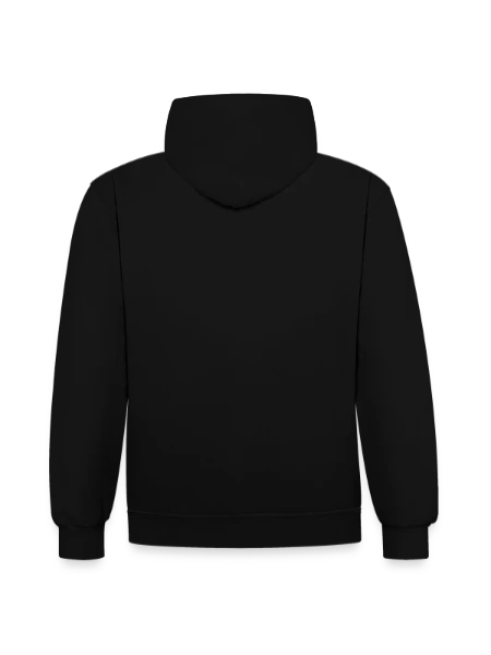 Sweat à capuche contrasté - noir/rouge - Dos