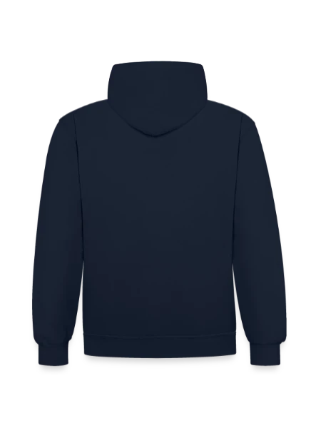 Contrast hoodie - navy/heather grey - Back