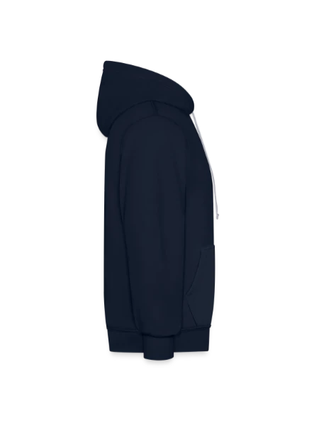 Contrast hoodie - navy/heather grey - Right