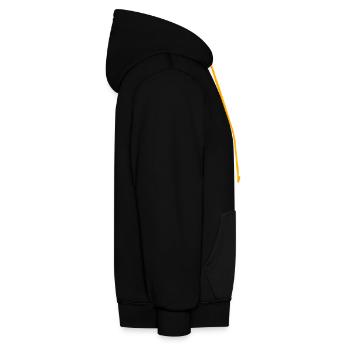 Kontrastivärinen huppari