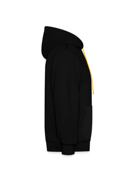 Contrast hoodie - black/gold - Right