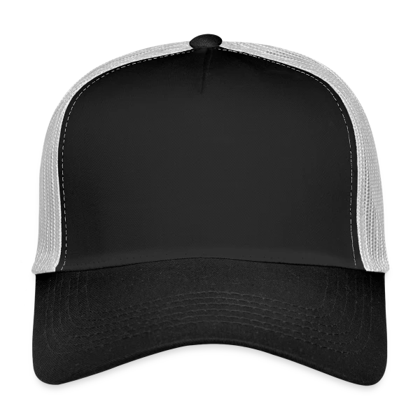 Casquette trucker personnalisé - Aperçu en couleur noir/gris pierre