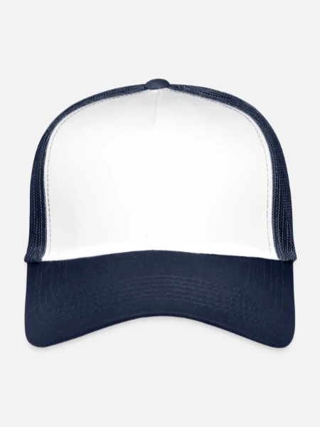 Trucker Cap - white/navy - Front
