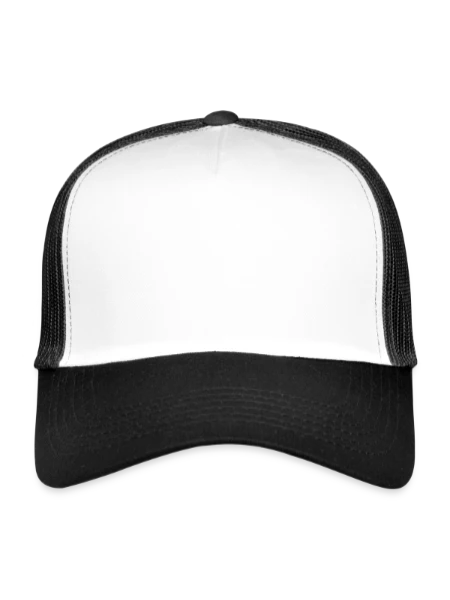 Casquette trucker  - blanc/noir - Devant